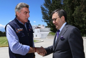 El mandatario poblano tambi&eacute;n dio un reporte general de los trabajos que se realizan en el estado tras el sismo del mes pasado