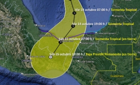 &lsquo;Karl&rsquo; se aproxima a Tabasco: provocar&aacute; lluvias intensas en cuatro estados