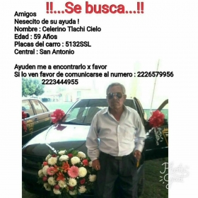 Desapareci&oacute; el viernes alrededor de las 2:30 horas, a bordo de su taxi tipo Tsuru con placas 5132SSL 