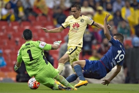 Las &Aacute;guilas del Am&eacute;rica golearon cuatro por cero al Motagua de Honduras.