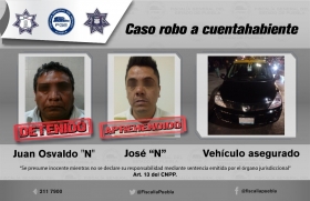 Tambi&eacute;n se asegur&oacute; un taxi que usaban al delinquir.