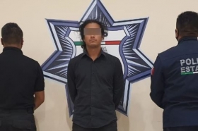 En San Andr&eacute;s Cholula, capturan a presunto cibernarcomenudista