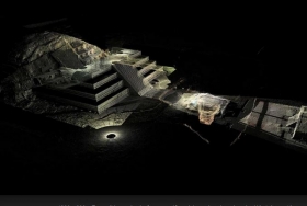 T&uacute;nel del Templo de la serpiente emplumada.