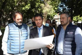 Eduardo Rivera supervisa avances de la rehabilitaci&oacute;n del Paseo Bravo