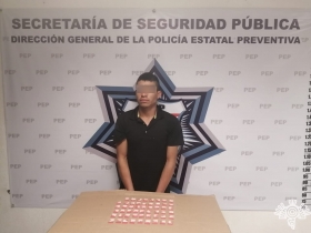 Detiene Polic&iacute;a Estatal a presunto narcomenudista de Clavijero